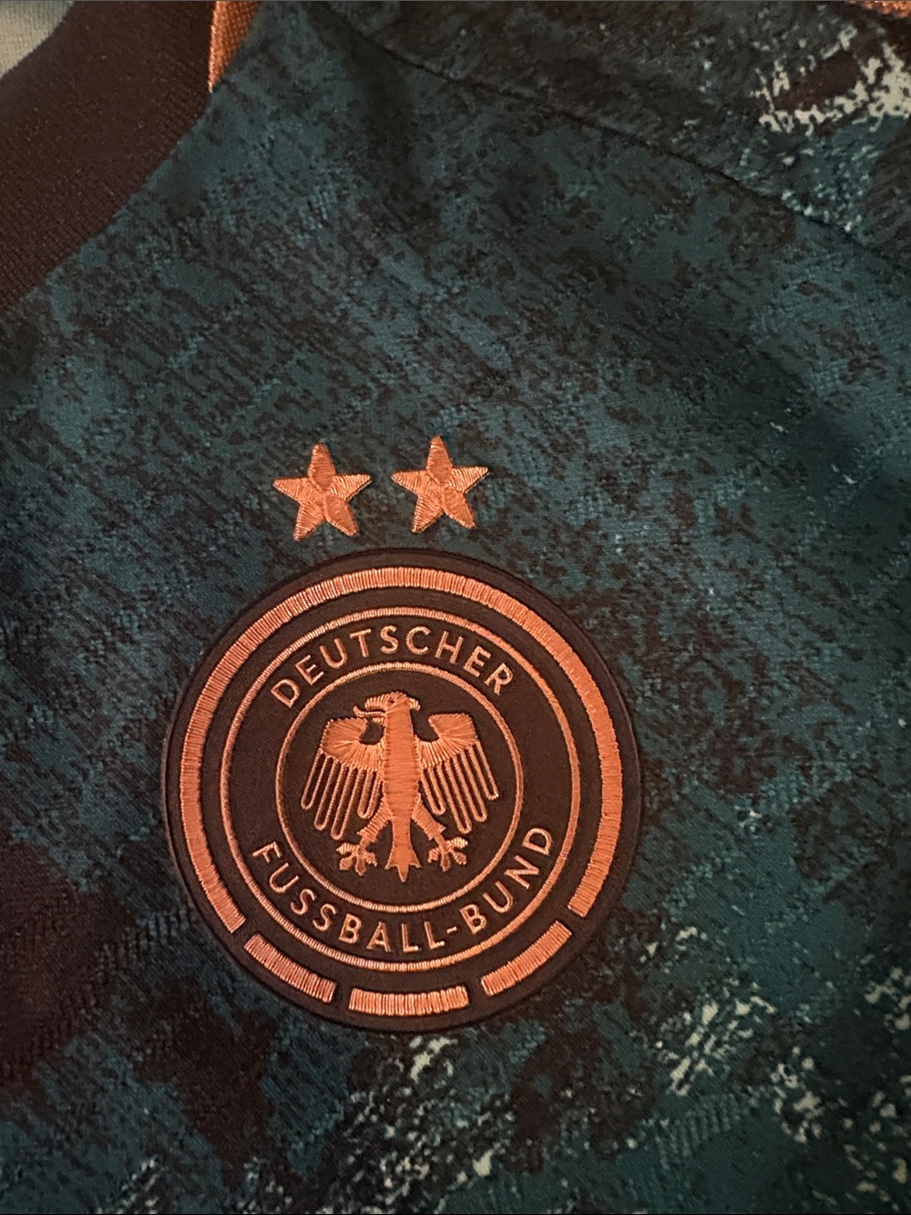 Adidas Women’s S Teal, Green and Black Germany Football Jersey with Gold Accents - Picture 5 of 8